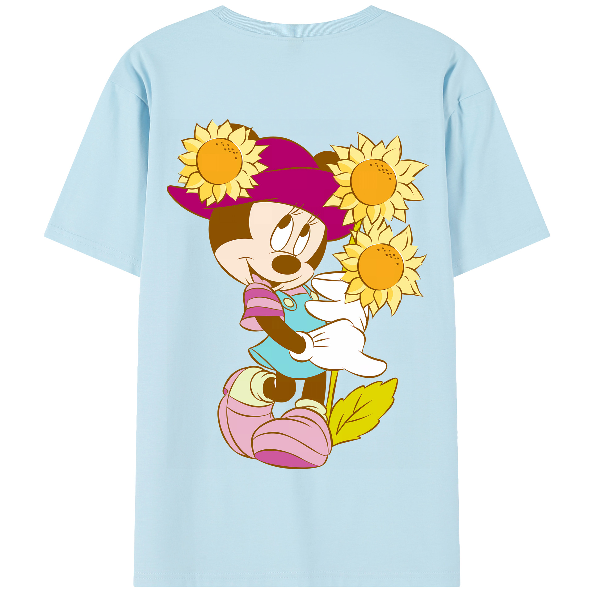 （画像用） ミッキーマウス Mickey Mouse 綿100％半袖Tシャツ（背面プリント）